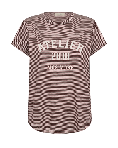 Mos Mosh - MMCamp Stripe T-Shirt - Cowhide
